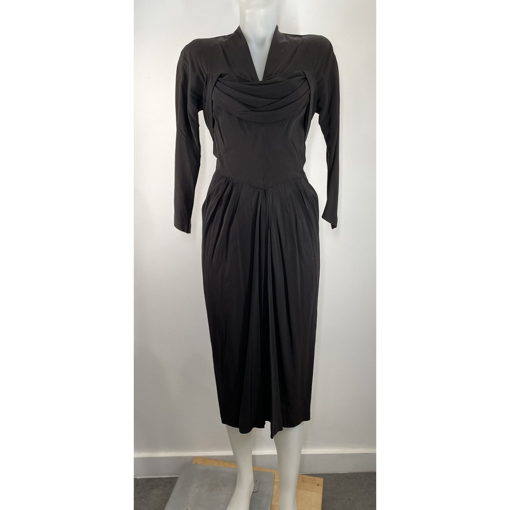 Dorothy O'Hara Dress Bias Cut Draped (Many Flaws ) As Found